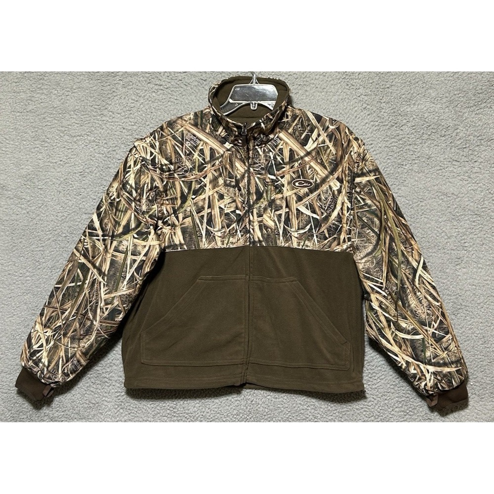 Drake Waterfowl Systems Mossy Oak Shadow Grass Camo Jacket Sz Small Magnattach